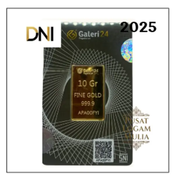 Logam Mulia Galeri24 Emas 10 Gram 999.9% Certicard - Pegadaian