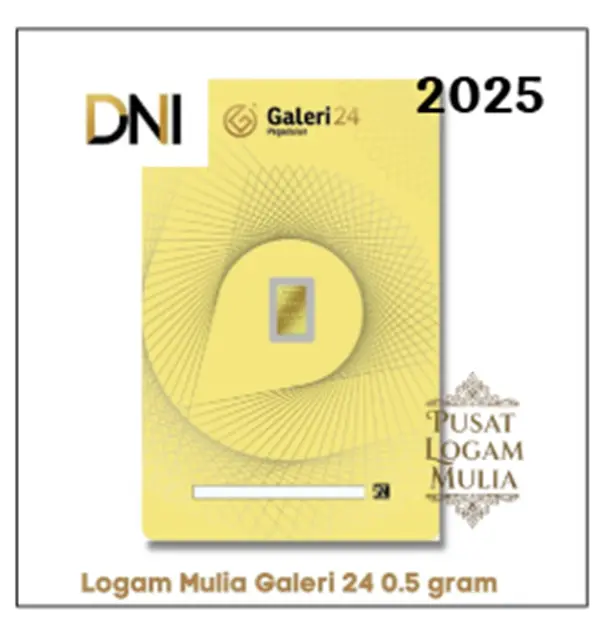 Logam Mulia Galeri24 Emas 0,5 Gram 999.9% Certicard - Pegadaian
