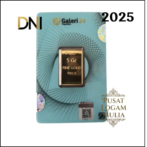 Logam Mulia Galeri24 Emas 5 Gram 999.9% Certicard - Pegadaian